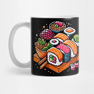 Sushi Men Women Stylized Maki Roll Japanese Mug